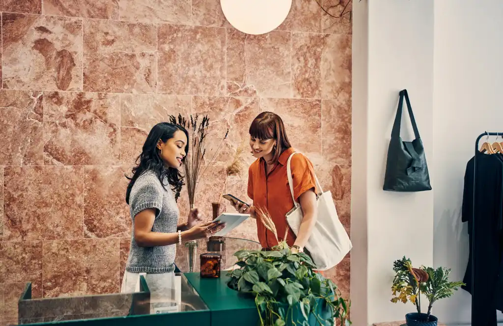 Interaction with customers.