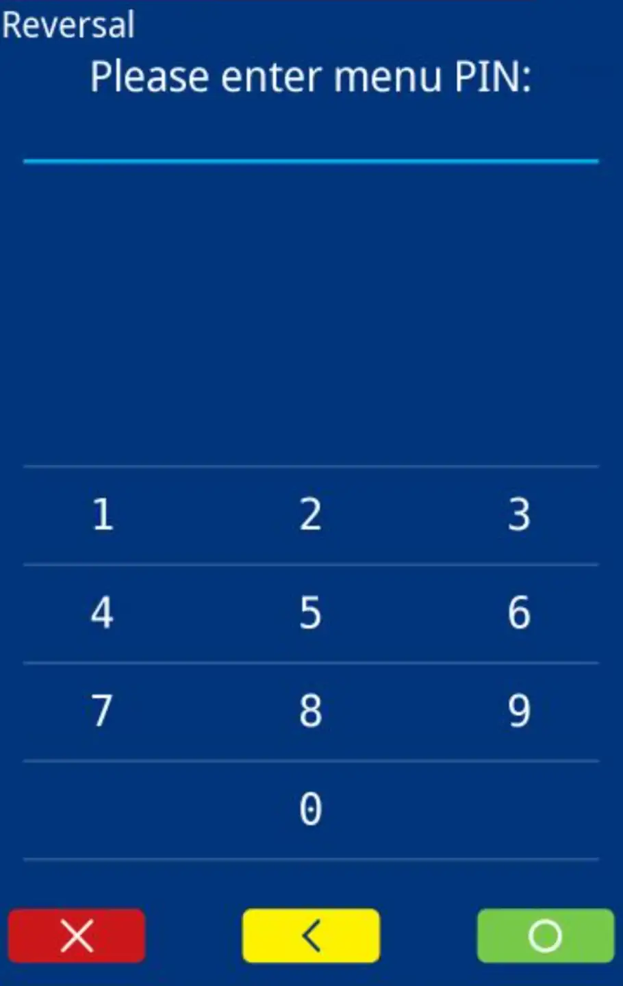 A920 merchant password entry