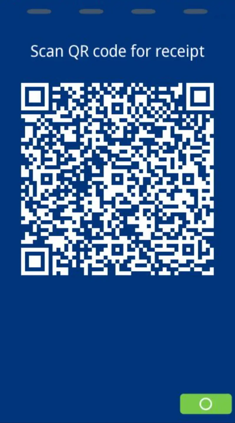 A920 QR receipt screen