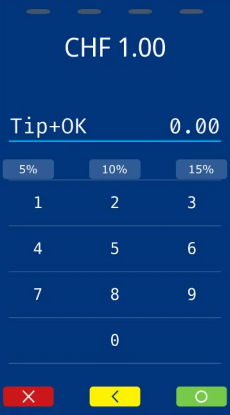 A920 tip options and manual tip entry